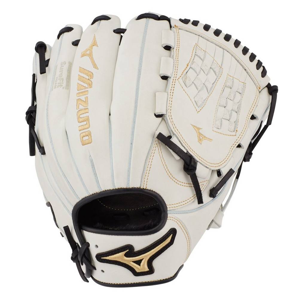 Guanti Mizuno Softball MVP Prime Fastpitch 11.5" Donna - Bianche/Nere - 98765-NWFH